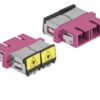 1251460 - Mediatech Delock LWL Kupplung SC-SC, OM4 Duplex Multimode, voilet