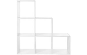 Vasagle Regal, Weiss, Spanplatte, 6 Fächer 97.5 x 97.5 x 29 cm (BxHxT)