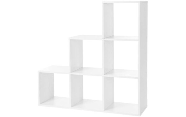 Vasagle Regal, Weiss, Spanplatte, 6 Fächer 97.5 x 97.5 x 29 cm (BxHxT)