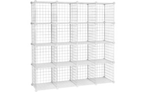Songmics Steckregalsystem mit 16 Würfeln à 30x30 cm, Tragkraft pro Würfel: 10kg