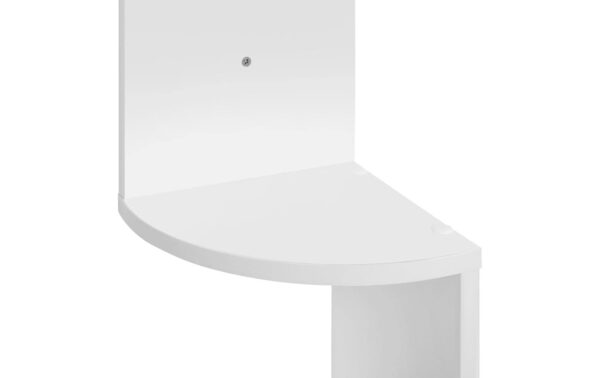 1251493_2 - Mediatech Vasagle Eckregal, Holzoptik, Weiss 20x20x127.5 cm (LxBxH), pro Ablage 15kg