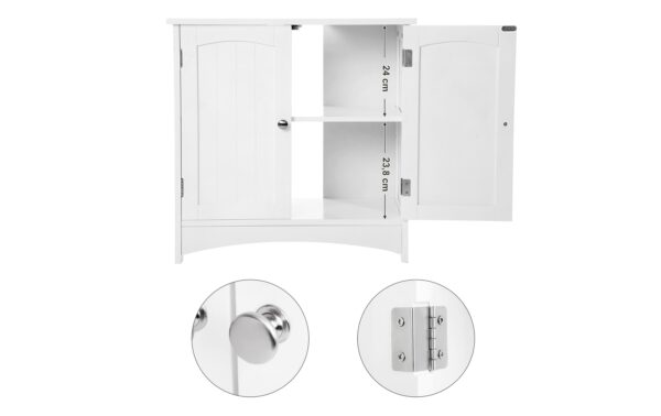 Vasagle Waschbeckenschrank, Weiss 60 x 60 x 30 cm (BxHxT), MDF