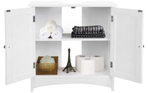 Vasagle Waschbeckenschrank, Weiss 60 x 60 x 30 cm (BxHxT), MDF