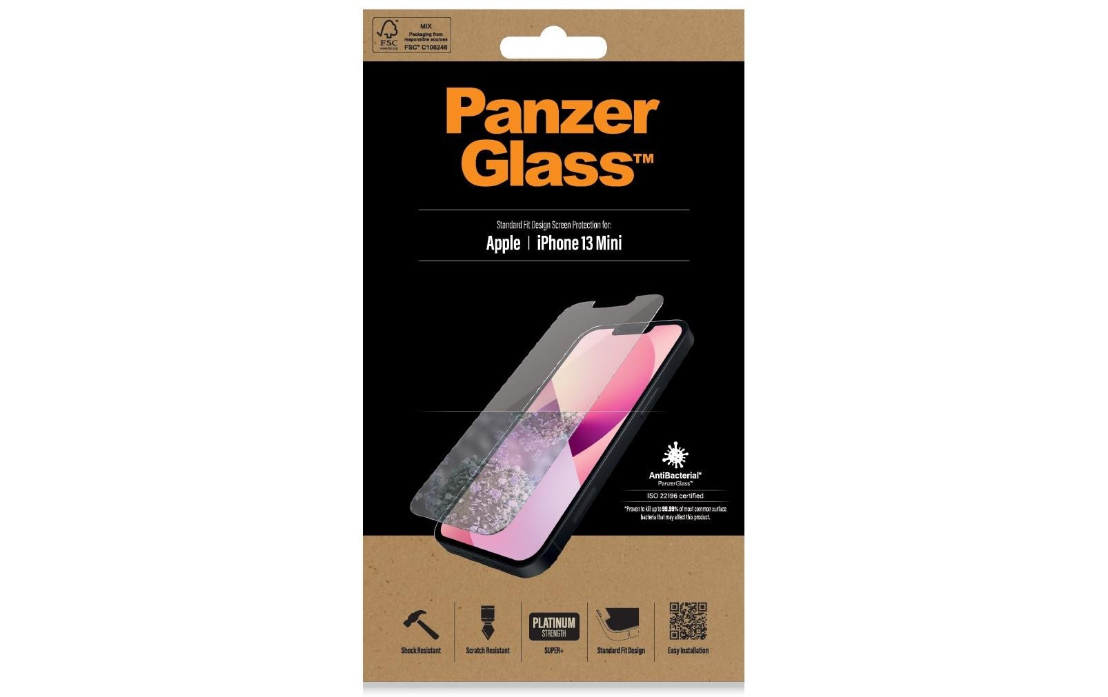 1251634 - Mediatech PanzerGlass Displayschutz SF, AB iPhone 13 mini