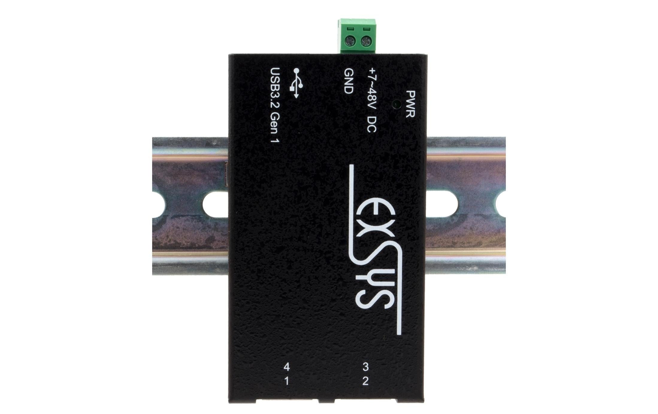 1252344_1 - Mediatech EXSYS EX-1181HMS, 4x USB 3.2 HUB Metall, mit 15KV EDS Überspannungs-Schutz