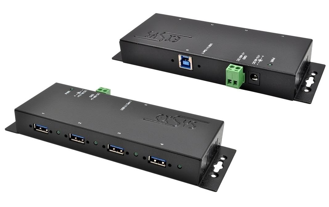 1253349 - Mediatech EXSYS EX-1183HMVS-2, 4x USB 3.0, Metall, mit 1.5A Strom pro Port,