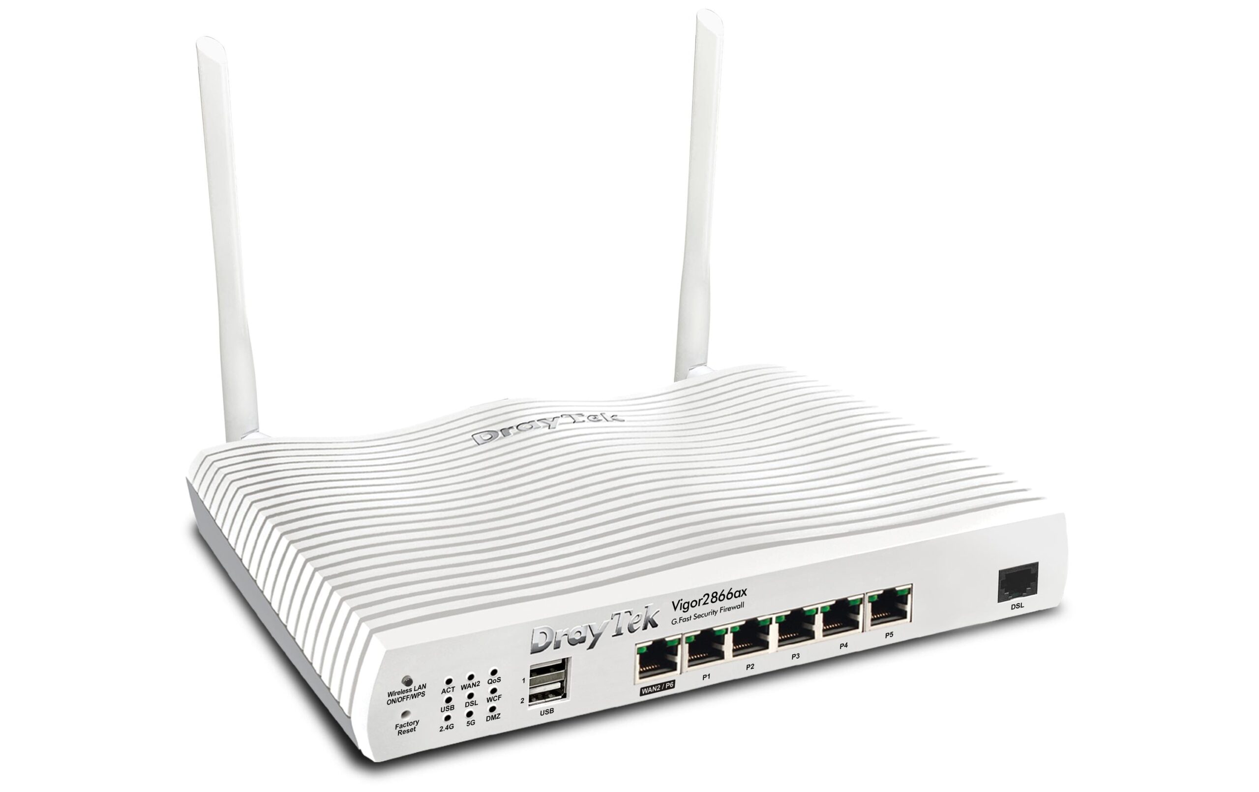 1254477 - Mediatech DrayTek Vigor 2866ax: Gfast Modem-Firewall 5xGE, 32xVPN, USB, CF, WiFi-6 kaufen Schweiz | Mediatech.ch