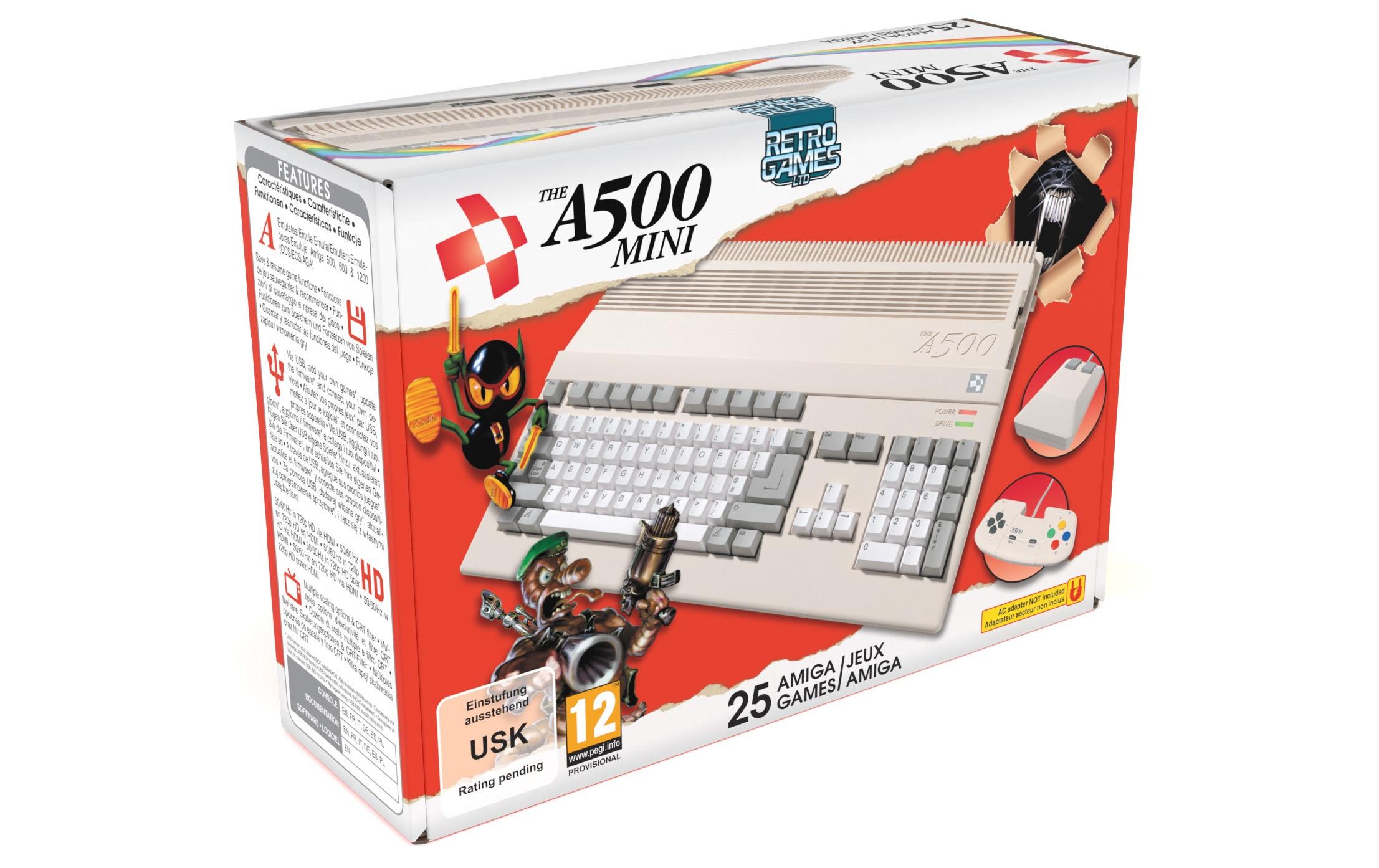 1257582 - Mediatech retro-bit The A500 Mini inkl. 25 Games, 1 Gamepad, Maus, HDMI kaufen | Mediatech.ch