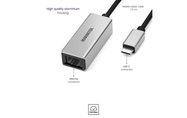 Marmitek Connect USB-C > Ethernet USB-C  auf Ethernet Converter