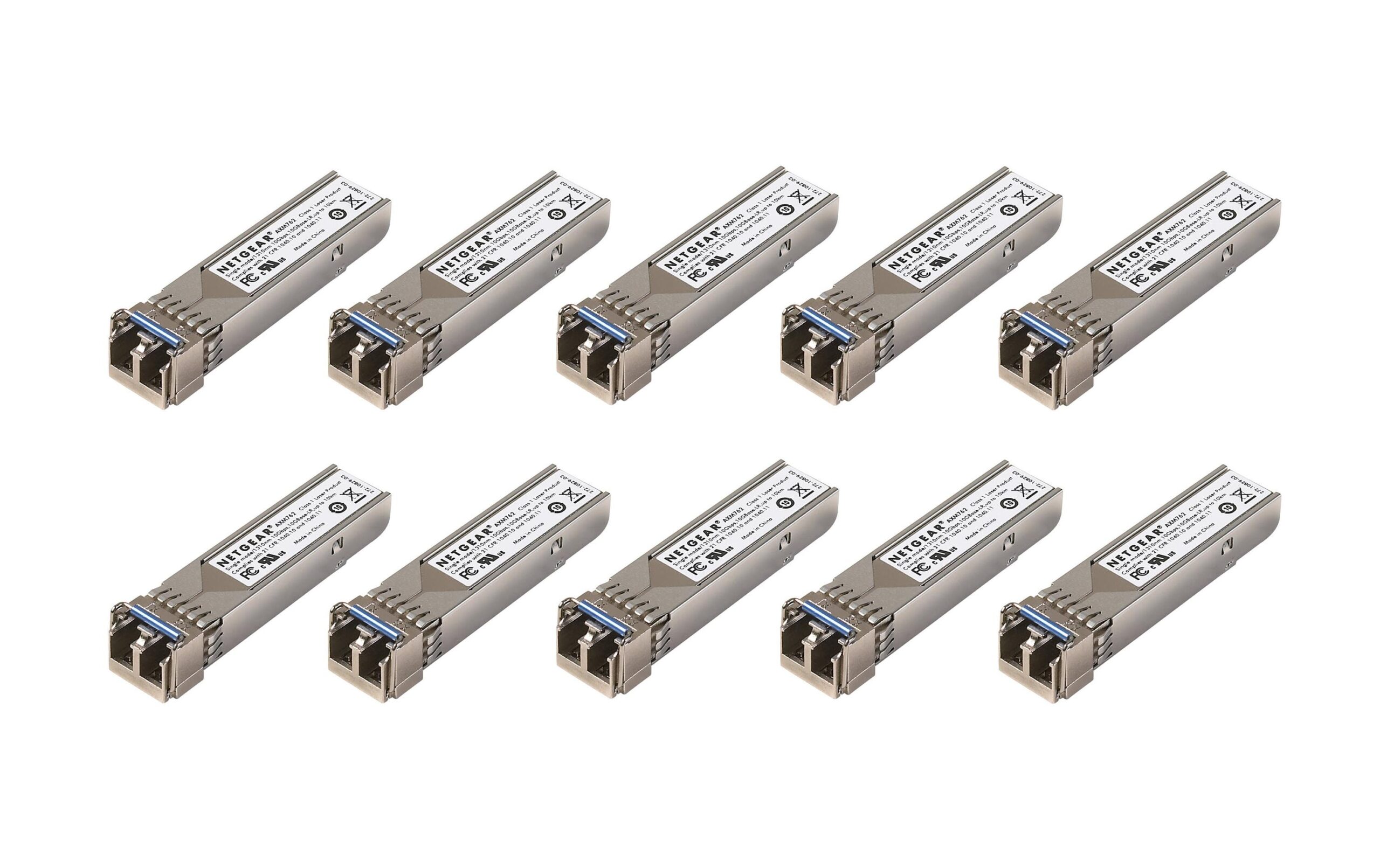 1263432 - Mediatech Netgear AXM762P10: SFP+ Modul 10-er Pack 10G, SINGLE MODE LC, 10GBASE-LR kaufen Schweiz | Mediatech.ch