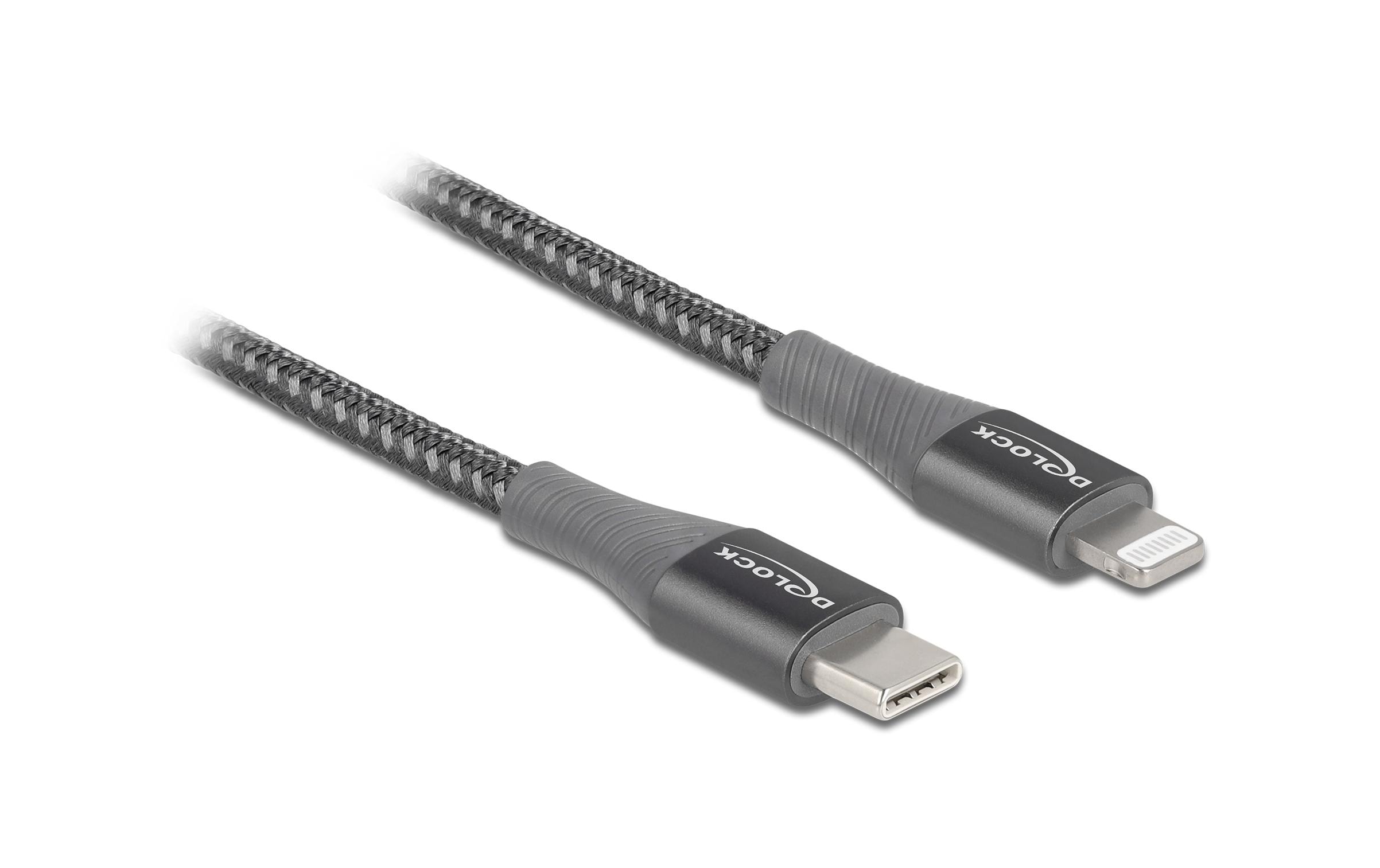 1264493 - Mediatech Delock USB Type-C zu Lightning, 0.5m, Grau Für iPhone, iPad und iPod