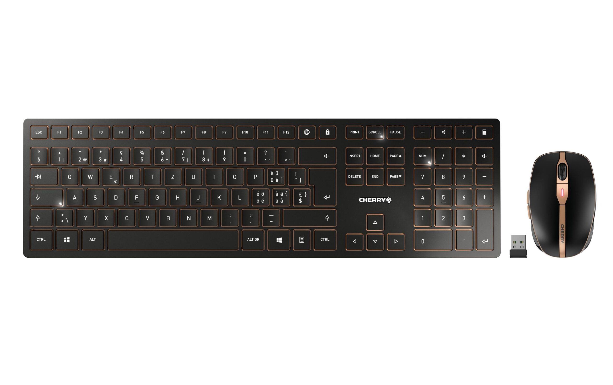 1265707 - Mediatech Cherry Desktop DW 9100 Slim black-bronze USB, gelasert kaufen Schweiz | Mediatech.ch