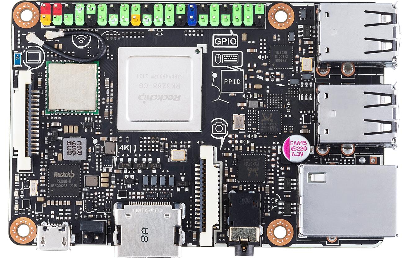 1267005_1 - Mediatech ASUS Tinker Board R2.0 Entwicklermainboard Quadcore RK3288 1800MHz, 2GB, ohne Gehäuse