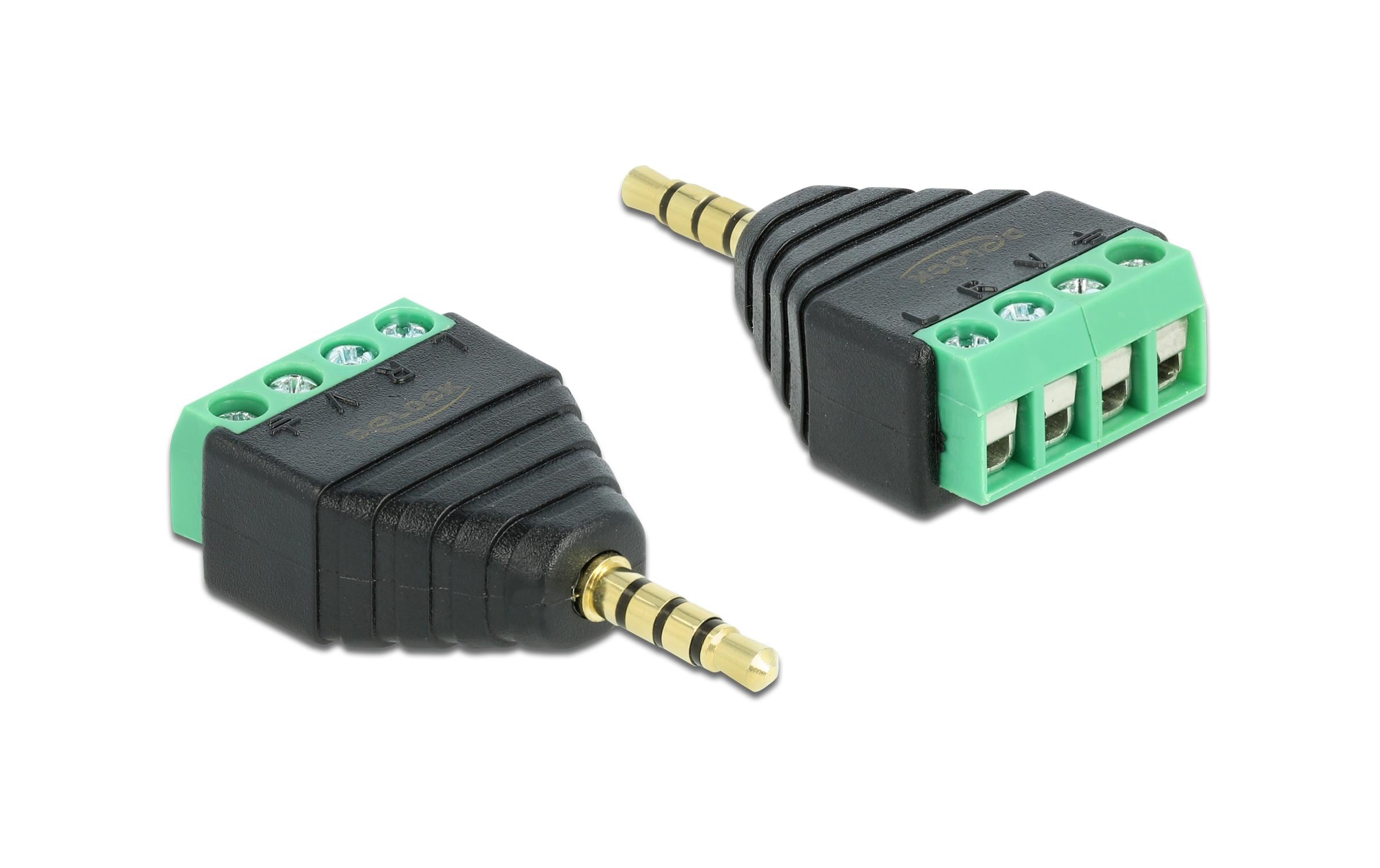 1269915 - Mediatech Delock Adapter Klinke Stecker 3.5mm zu Terminalblock, 4 Pin kaufen Schweiz | Mediatech.ch
