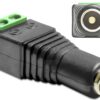 Delock Adapter DC, 5,5 x 2,5mm Buchse Terminalblock, 2 Pin