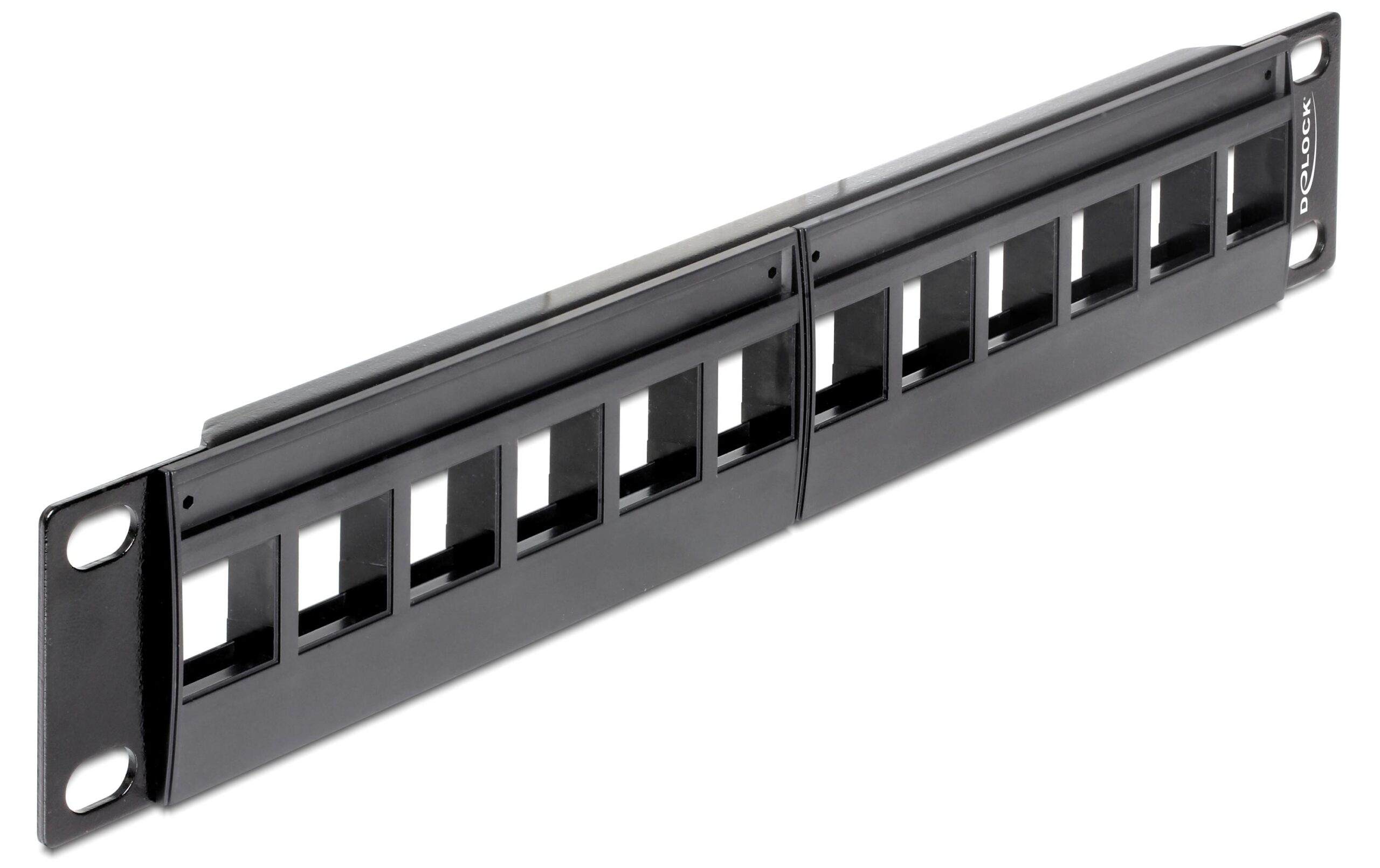 1270349 - Mediatech Delock 12-Port 10 Patchpanel Keystone schwarz, für Keystone Module kaufen Schweiz | Mediatech.ch