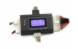 Delock 18159 Netzteiltester III mit LCD Spannungsquelle: 20/24 pol. (ATX-Stecker)