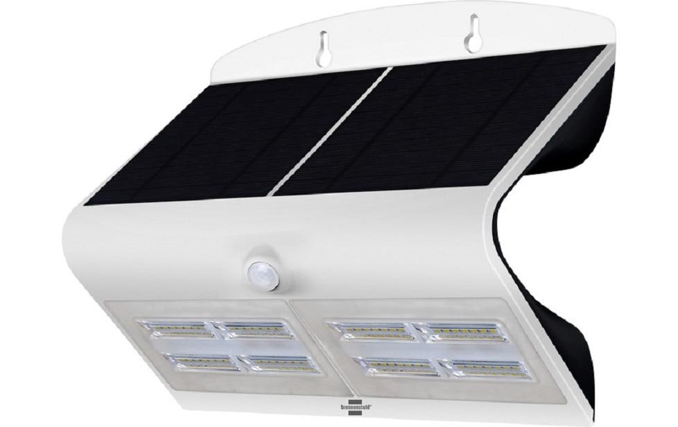 1270871 - Mediatech Brennenstuhl Solar-LED-Wandleuchte SOL 800 mit Bewegungsmelder, IP65, weiss kaufen Schweiz | Mediatech.ch