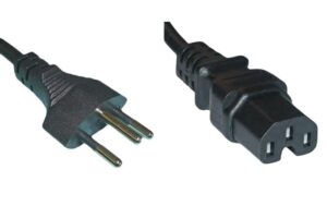 Diggelmann Netzkabel 3 m C15 - T12, Schwarz