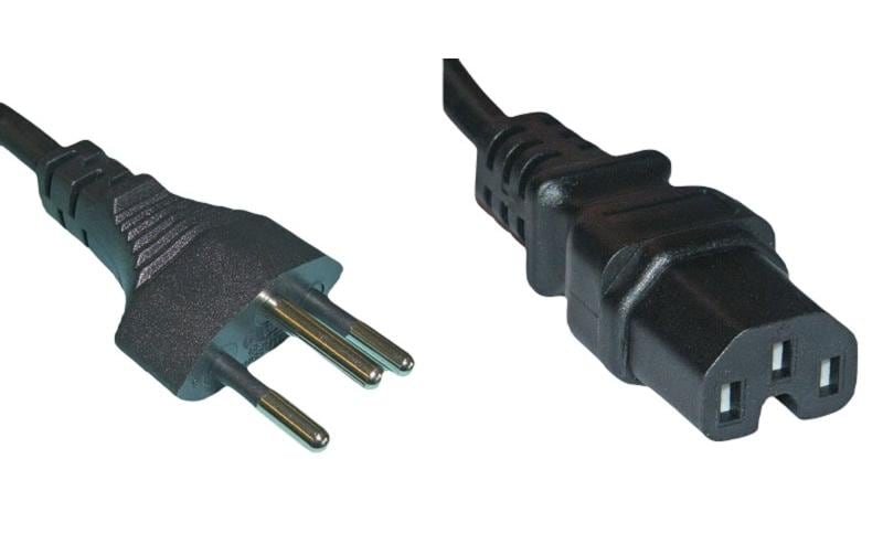 1276414 - Mediatech Apparatekabel C15/Typ12, 3m schwarz, H05RN-F 3G 1.0mm2