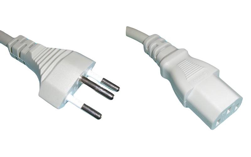 1276420 - Mediatech Netzkabel 250V/10A: 10 Meter Schwarz T12 Netzstecker und C13 Buchse