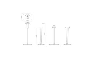 1283362_1 - Mediatech Flexson Lautsprecherständr für Sonos Five und Play:5, weiss, horizontal & vertikal