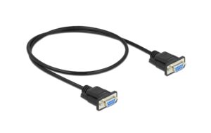 1285636_1 - Mediatech Delock Seriell Kabel,DB9 Buchse-Buchse Nullmodem, Full Handshaking, schwarz, 0.5m