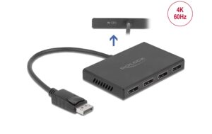 Delock DisplayPort 1.4 Splitter 1 x DisplayPort in zu 4x DisplayPort out