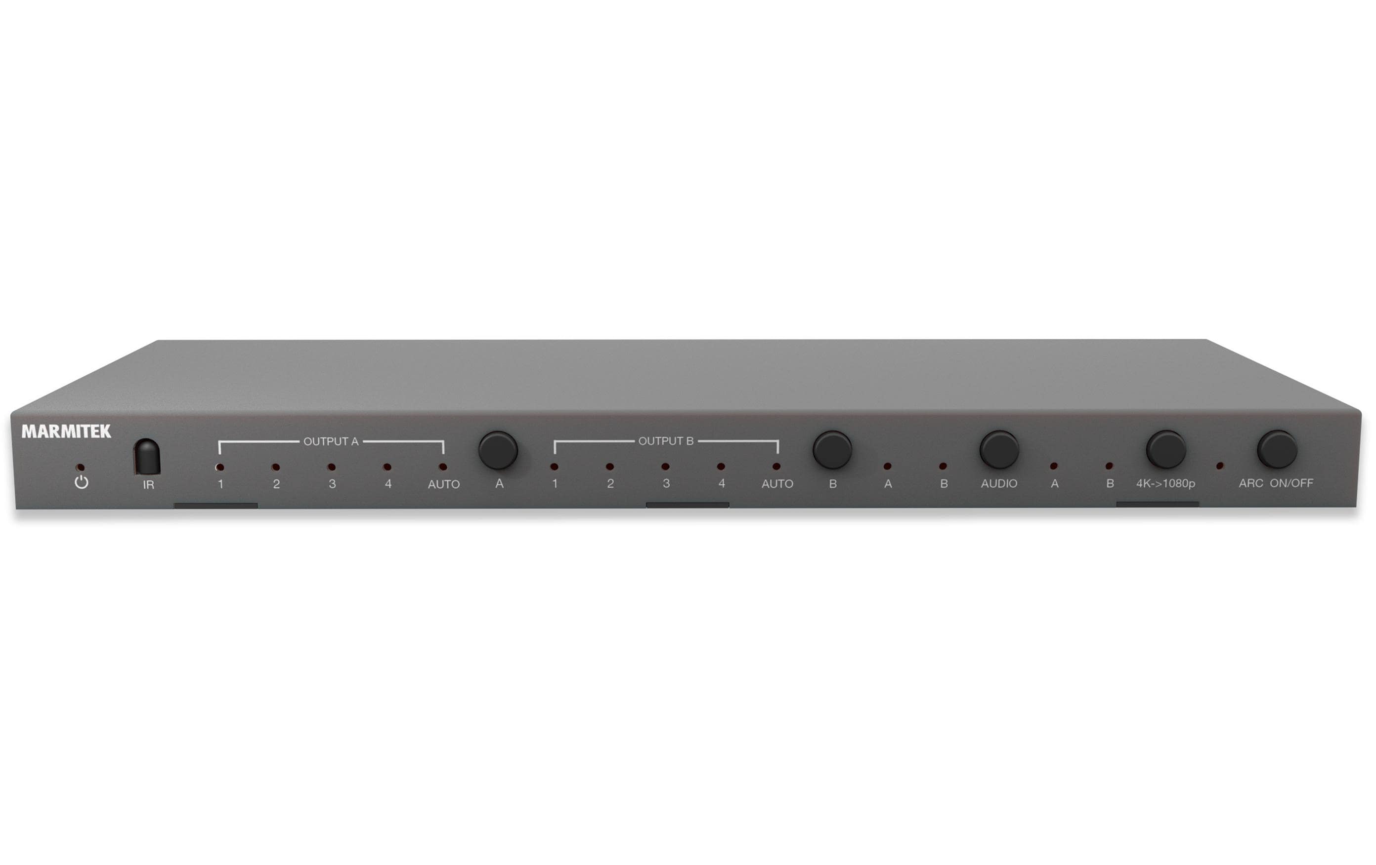 1292863_1 - Mediatech Marmitek Connect 642 Pro 4K HDMI Umschalter 4 Inputs, 2 Outputs, inkl. Fernbedienung