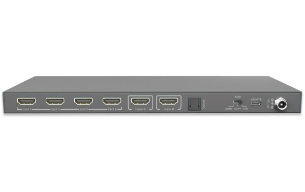 1292863_2 - Mediatech Marmitek Connect 642 Pro 4K HDMI Umschalter 4 Inputs, 2 Outputs, inkl. Fernbedienung