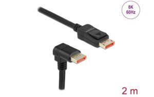 Delock DisplayPort Stecker/Stecker 90 Grad Rechts gewinkelt, 8k 60Hz, 2m