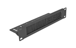 1295598 - Mediatech Delock Kabelmanagement 10 Bürstenleiste Mit Kabelbefestigung, 1 HE, schwarz