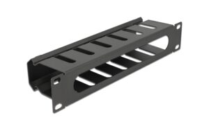 1295601_1 - Mediatech Delock 10 Kabelmanagement Rangierpanel Mit Öffnung, 1 HE, schwarz