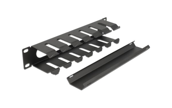 1295601_2 - Mediatech Delock 10 Kabelmanagement Rangierpanel Mit Öffnung, 1 HE, schwarz