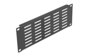 Delock 10 Netzwerkschrank Panel, 2 HE Mit Lüftungsschlitzen horizontal, schwarz