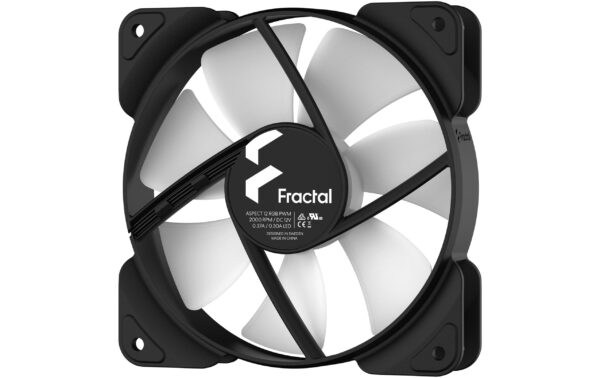 Gehäuselüfter Fractal Asp 12 RGB PWM 3P 120x120x25mm, 4Pin, 10 – 33.2 dB(A)