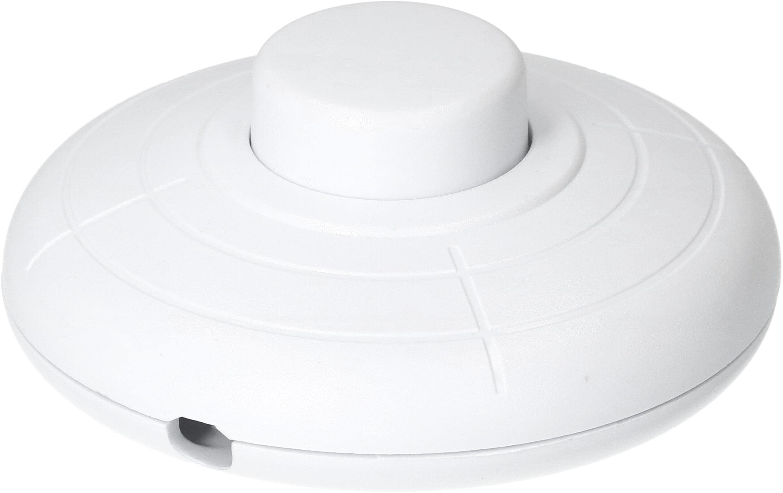 1298061 - Mediatech Max Hauri Fusstretschalter, weiss 70mm, 1-Polig