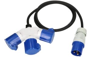 maxCAMP Verlängerungskabel 230V PUR 1.5m 3x1.5 mit Stecker & Kupplung CEE16/3