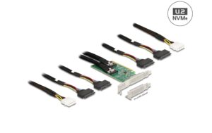 1304766_2 - Mediatech Delock PCI Express x16 Karte 4x SFF-8639 NVMe, Bifurcation, Low Profile Formfaktor