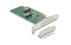 1304766_3 - Mediatech Delock PCI Express x16 Karte 4x SFF-8639 NVMe, Bifurcation, Low Profile Formfaktor