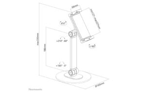 Neomounts DS15-540WH1, Tablet Stand universal, 4.7-12.9, weiss