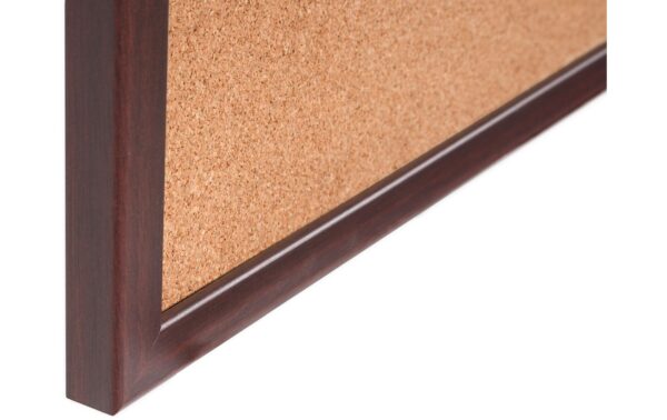 Bi-Office Memoboard Kork Earth-it 900x600mm, Rand braun