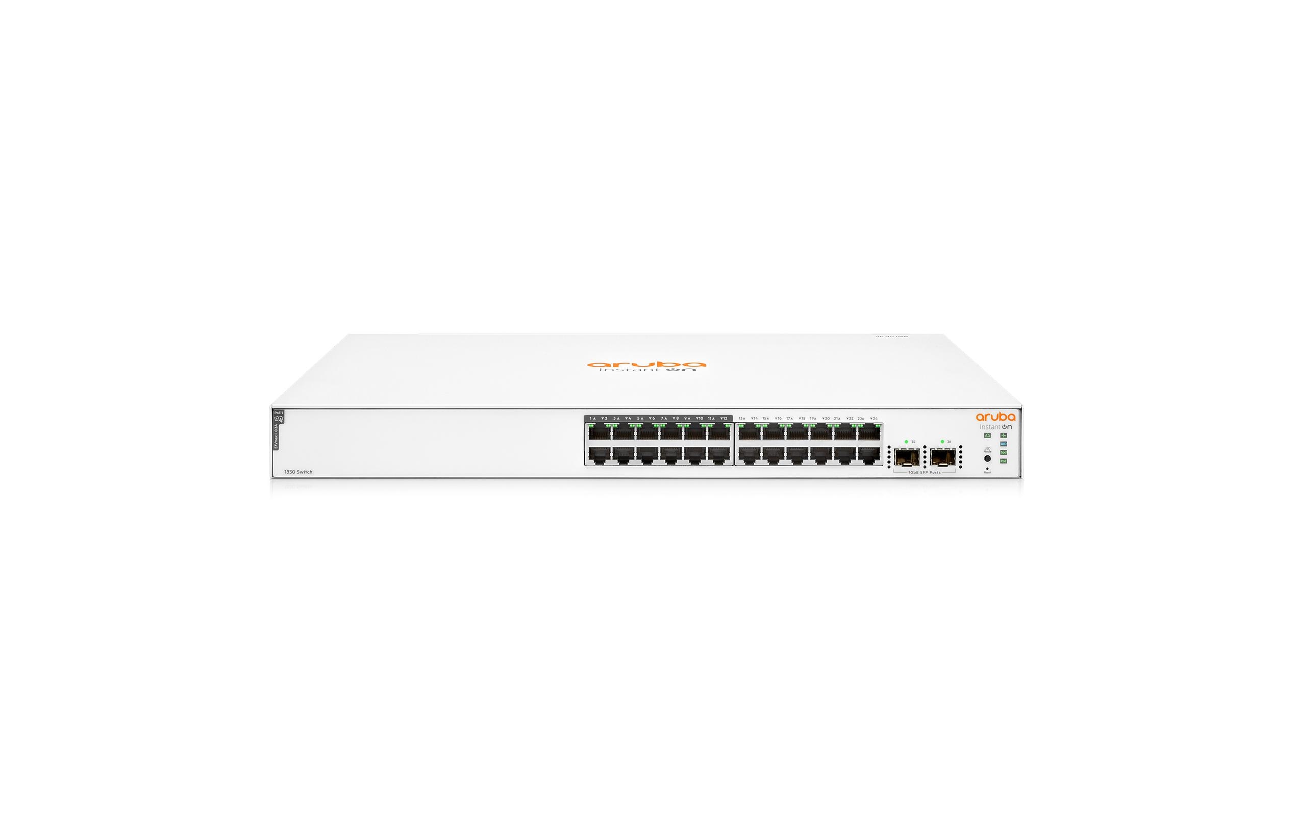 1307417_1 - Mediatech HP 1830-24G: 24 Port RJ45, 2SFP 1Gb Switch PoE+ 195W