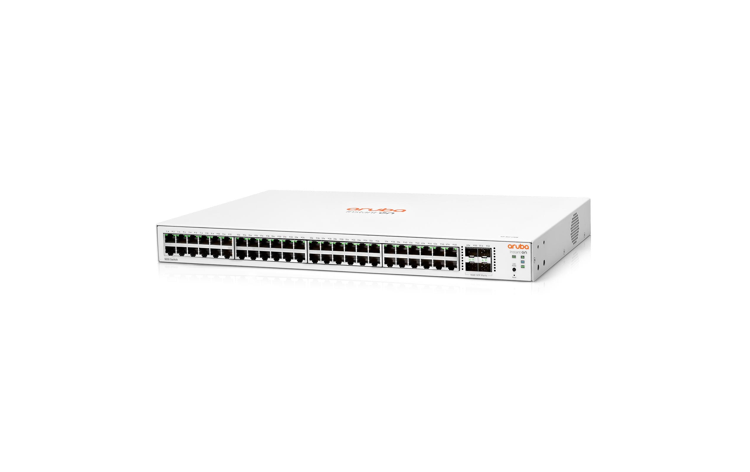 1307418 - Mediatech HPE Aruba Networking HP 1830-48G: 48 Port RJ45 1Gb, 4SFP Switch kaufen | Mediatech.ch