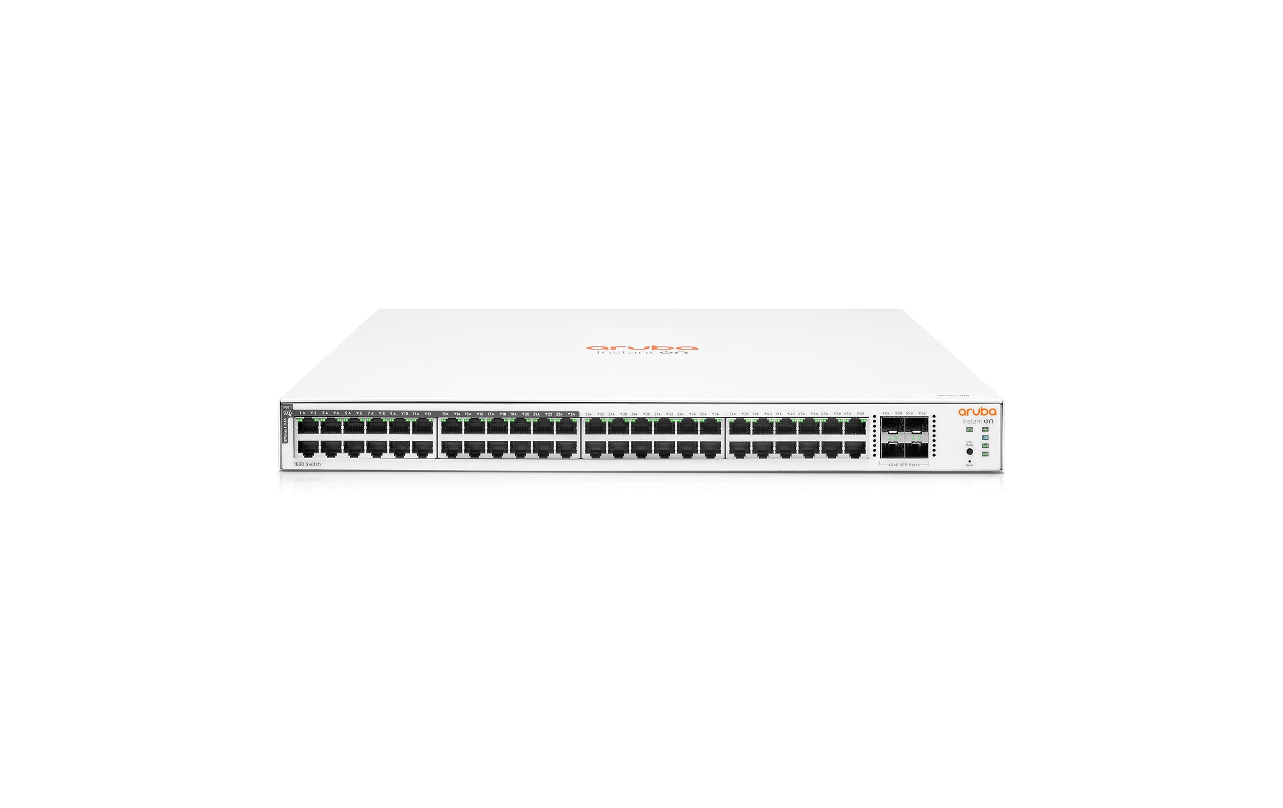 1307419_1 - Mediatech HP 1830-48G: 48 Port RJ45 1Gb, 4SFP Switch PoE+ 370W