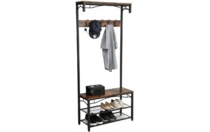 1309901_1 - Mediatech Vasagle Garderobe mit Schuhregal 80x178.5x30 cm (BxHxT), Traglast 100 kg