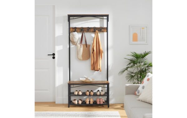 1309901_7 - Mediatech Vasagle Garderobe mit Schuhregal 80x178.5x30 cm (BxHxT), Traglast 100 kg