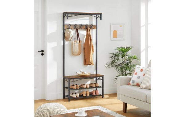 1309901_8 - Mediatech Vasagle Garderobe mit Schuhregal 80x178.5x30 cm (BxHxT), Traglast 100 kg