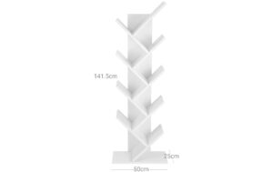 Vasagle Regal Tree, Weiss 50x141.5x25 cm, Traglast pro Ebene 10 kg