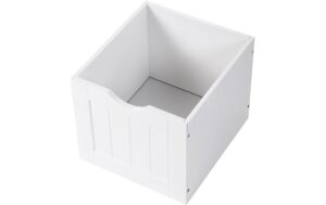 1309909_2 - Mediatech Vasagle Regal Landhausstil, Weiss MDF, 30x89x30 cm (BxHxT)